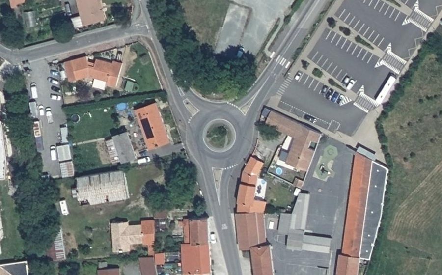 Vue aérienne du Rond-Point Saint-Joseph