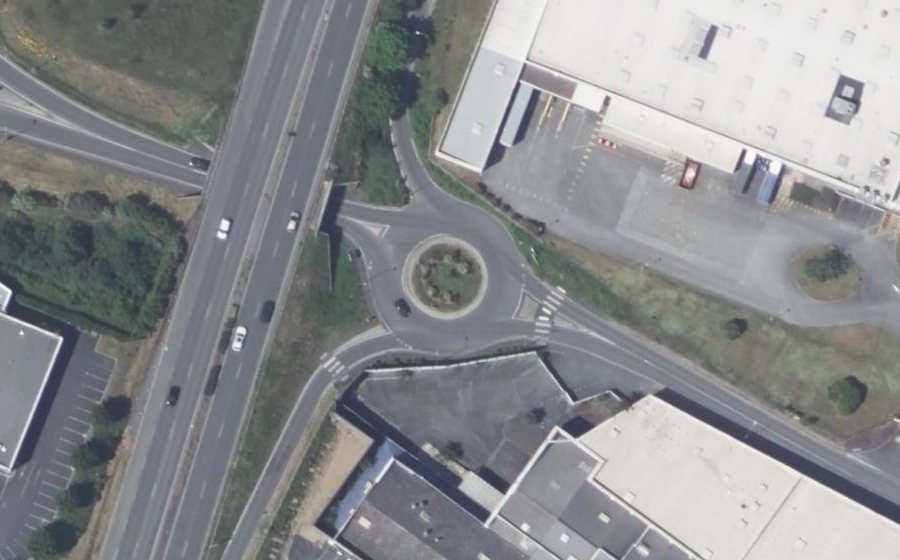 Vue aérienne du Giratoire du Caducée