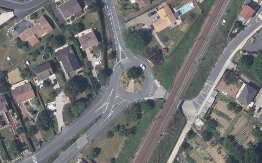 Vue aérienne du Rond-Point Charlemagne