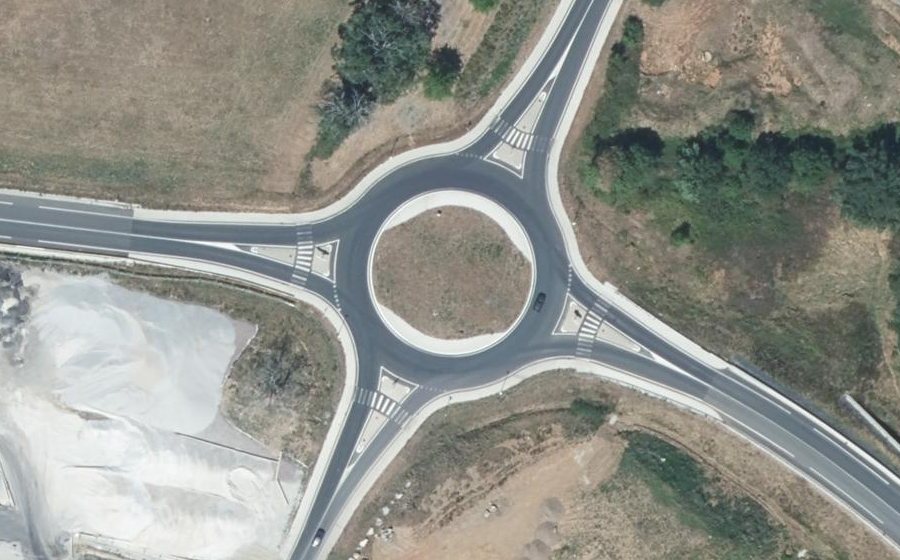 Vue aérienne du Giratoire de Tronquières