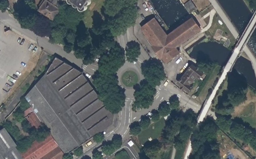 Vue aérienne de la Place Achille Ribain