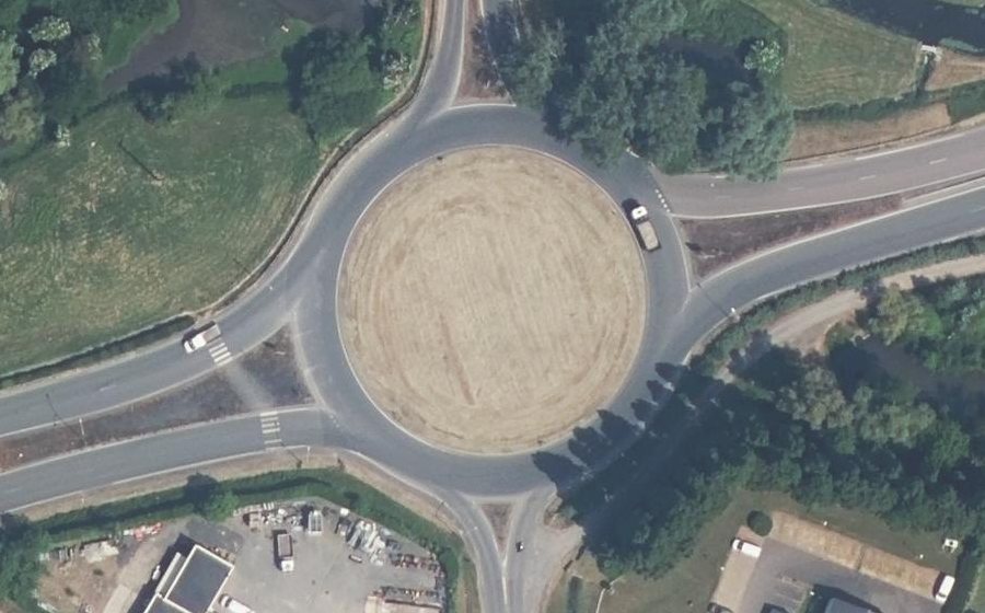 Vue aérienne du Rond-Point des Anglais
