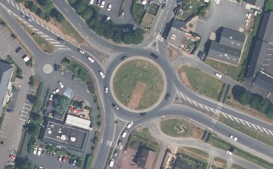 Vue aérienne du Rue des Quatre Francs