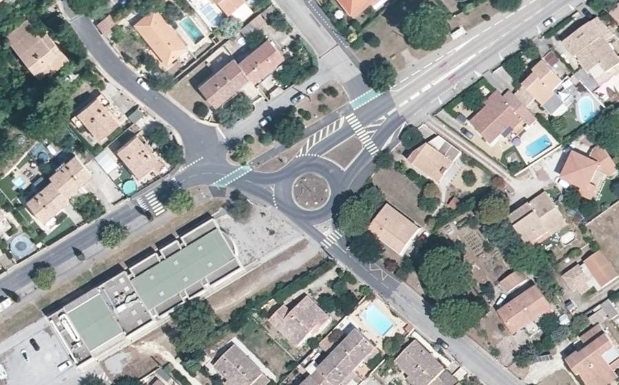 Vue aérienne du Rond Point Bir Hakeim