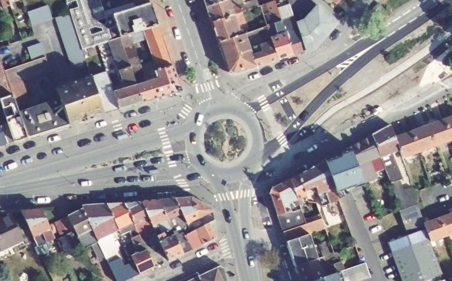 Vue aérienne du Rond-Point Malo-Terminus Les Dunes
