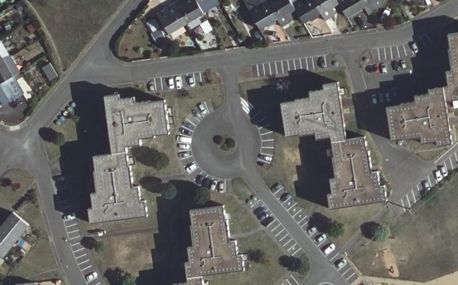 Vue aérienne du Rond-Point de la Pléiade