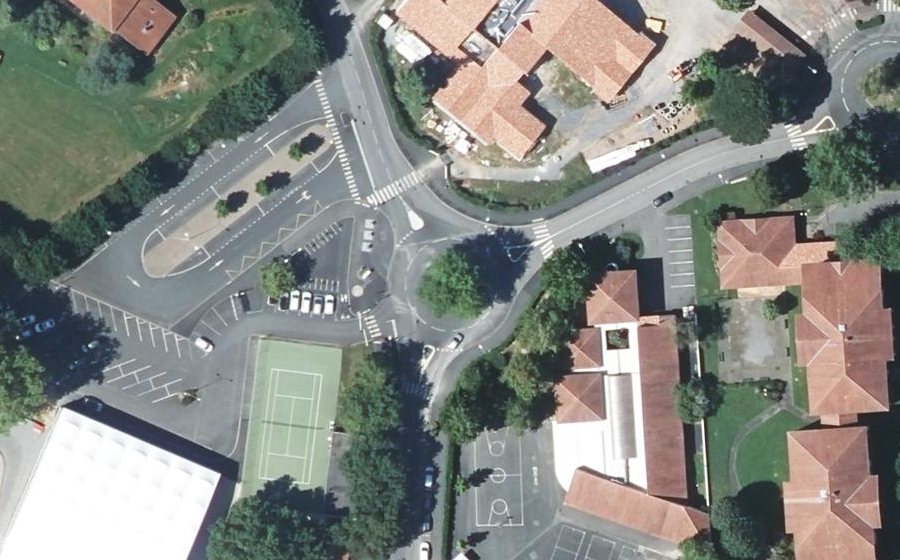 Vue aérienne du Rond-point Assantza