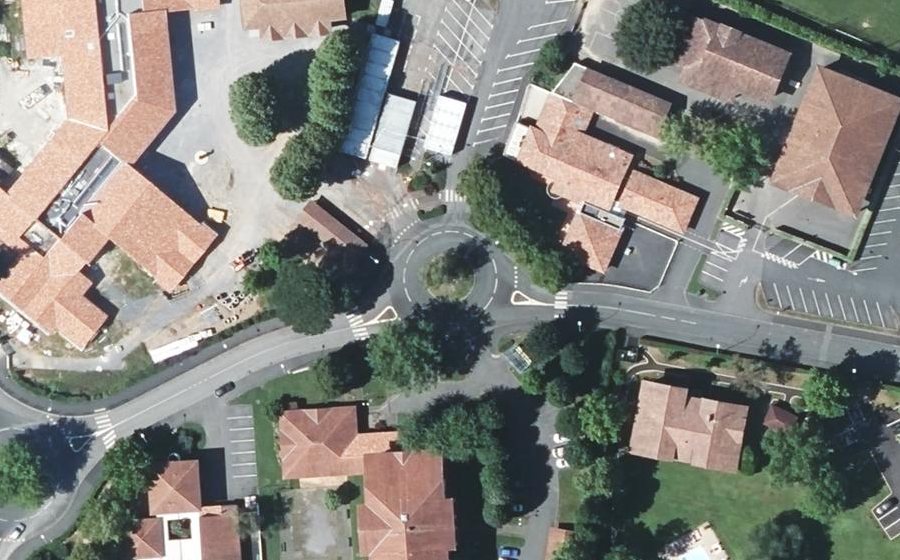 Vue aérienne du Rond-point Haurrena