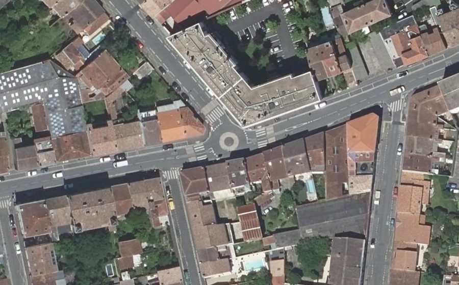 Vue aérienne du Rue de la Benauge