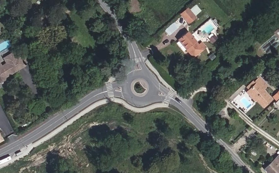 Vue aérienne du Route de Tresses