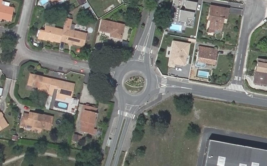 Vue aérienne du Rue de Bordeaux