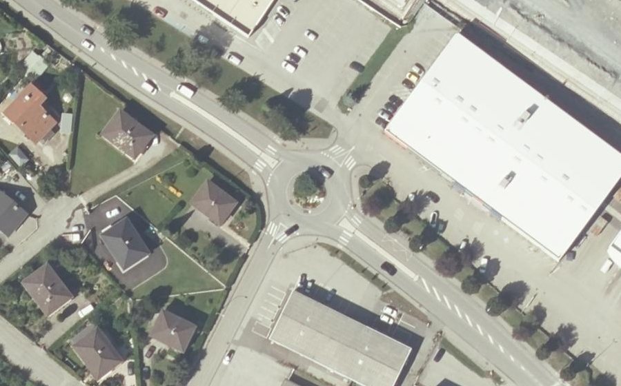 Vue aérienne du Rond-Point du Général Gerlotto