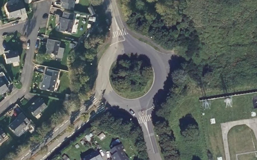 Vue aérienne du Rond-Point de Kerizac