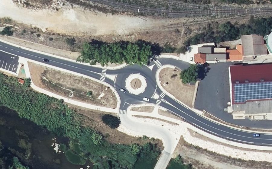 Vue aérienne du Rond-Point de l'Ordre National du Mérite Agricole