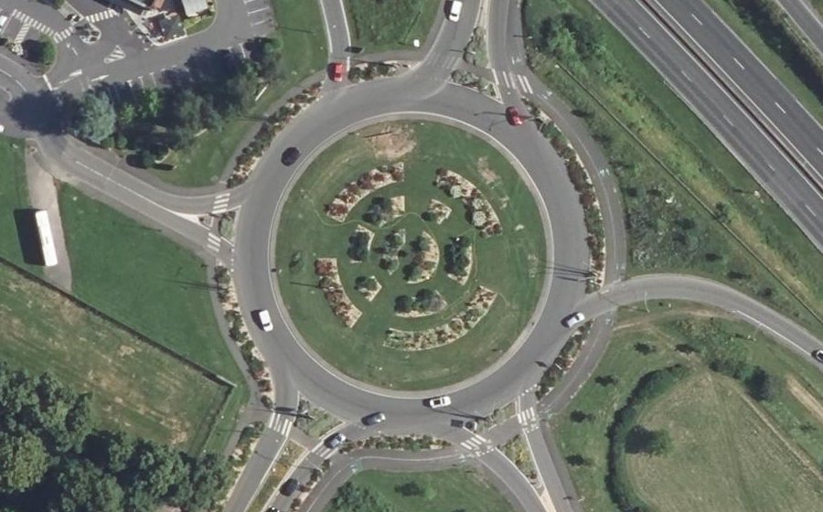 Vue aérienne du Giratoire Marcel Dassault