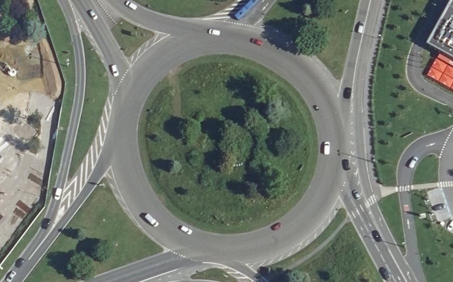 Vue aérienne du Carrefour de Mercières