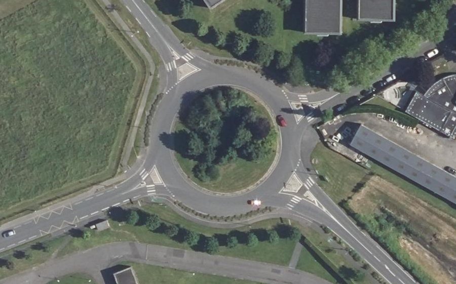 Vue aérienne du Giratoire Tilloy