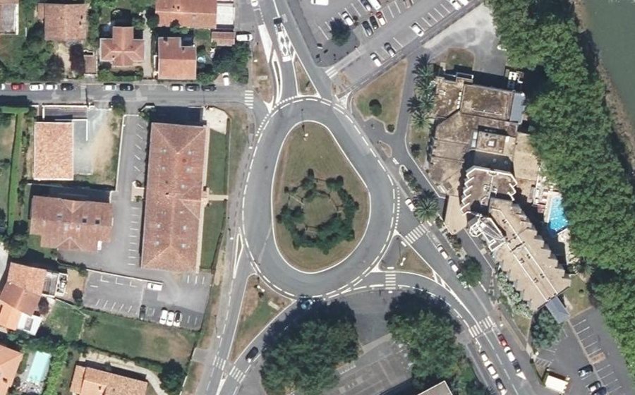 Vue aérienne du Rond-Point de Lauga