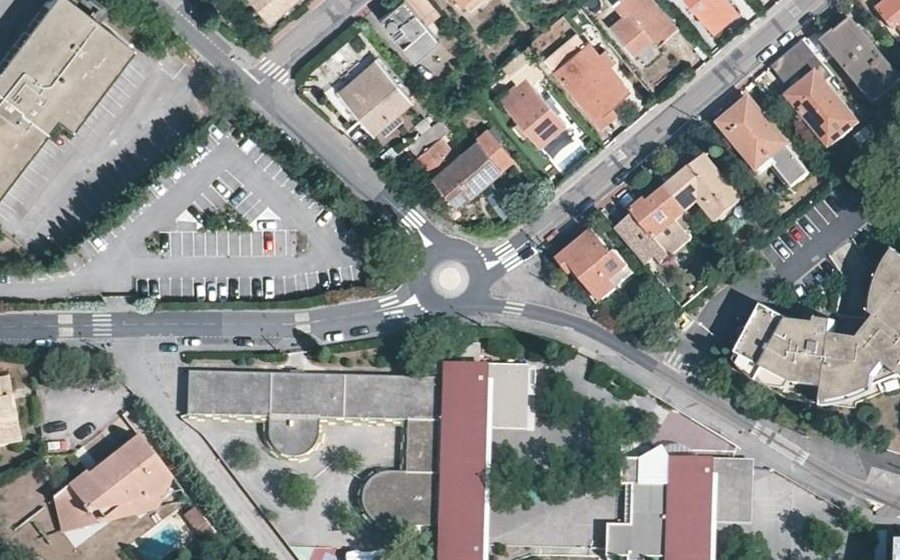 Vue aérienne du Rue de la Croix de Figuerolles