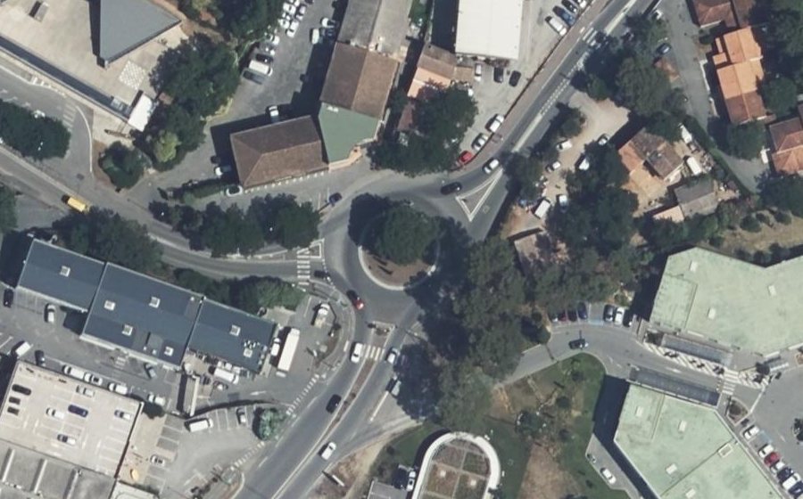 Vue aérienne du Rond-Point du Tiragon