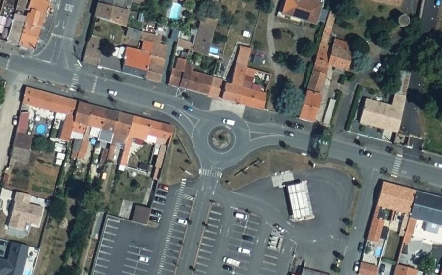 Vue aérienne du Rond-Point de l'Octroi