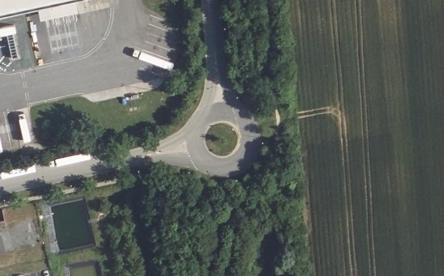 Vue aérienne du Giratoire Hippolyte Bayard