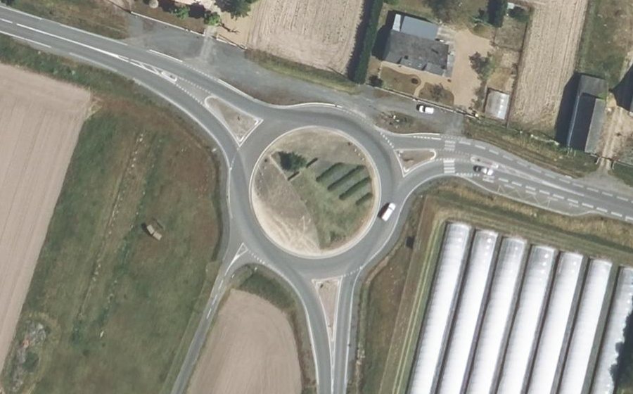 Vue aérienne du Rond-Point d'Anjou