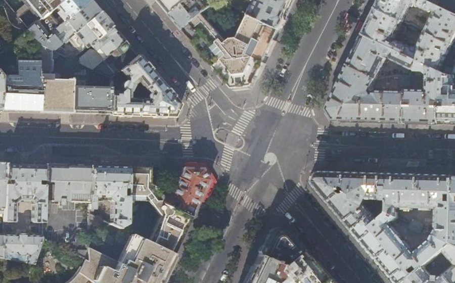 Vue aérienne du Place d'Israël