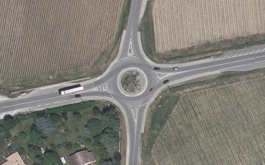 Vue aérienne du Rond-Point du Petit Breton
