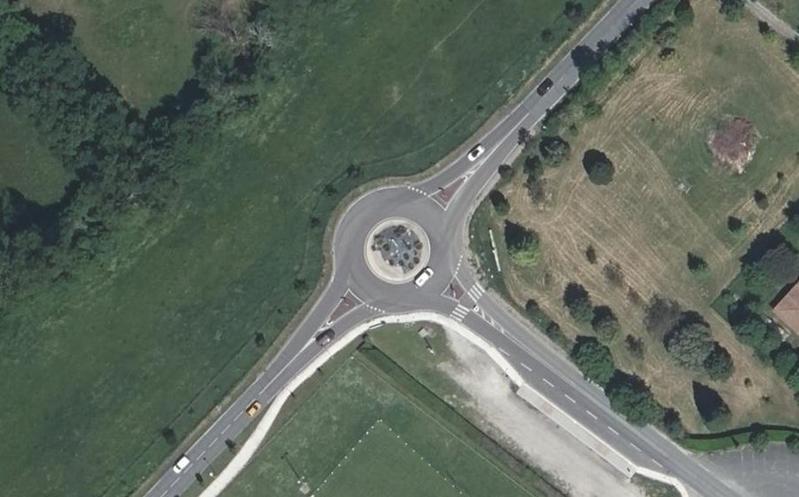 Vue aérienne du Rond-Point de la Sauque