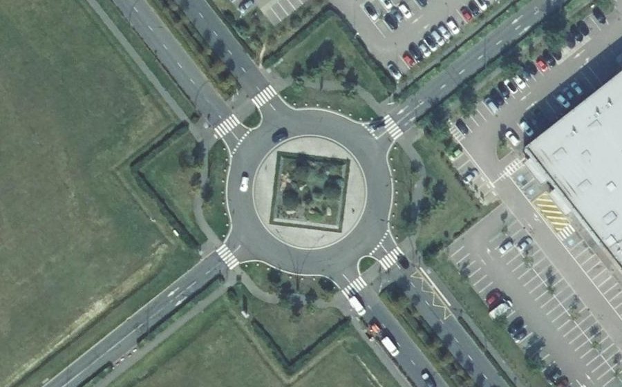 Vue aérienne de la Place Carrée