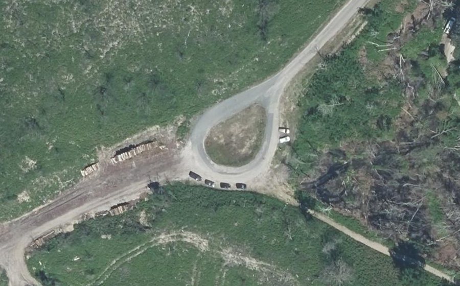Vue aérienne du Route du Lac
