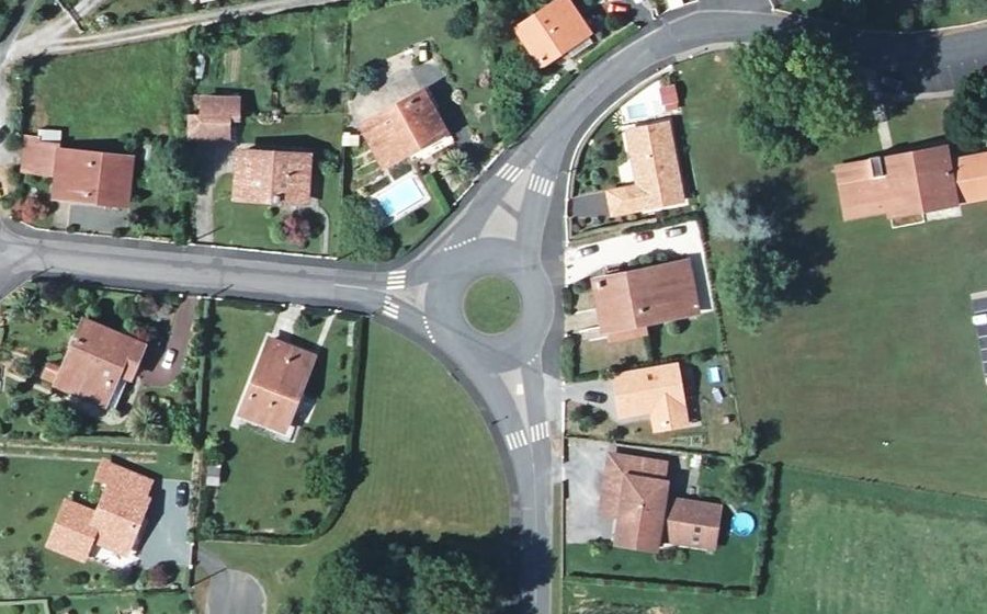 Vue aérienne du Rond-point Harispe