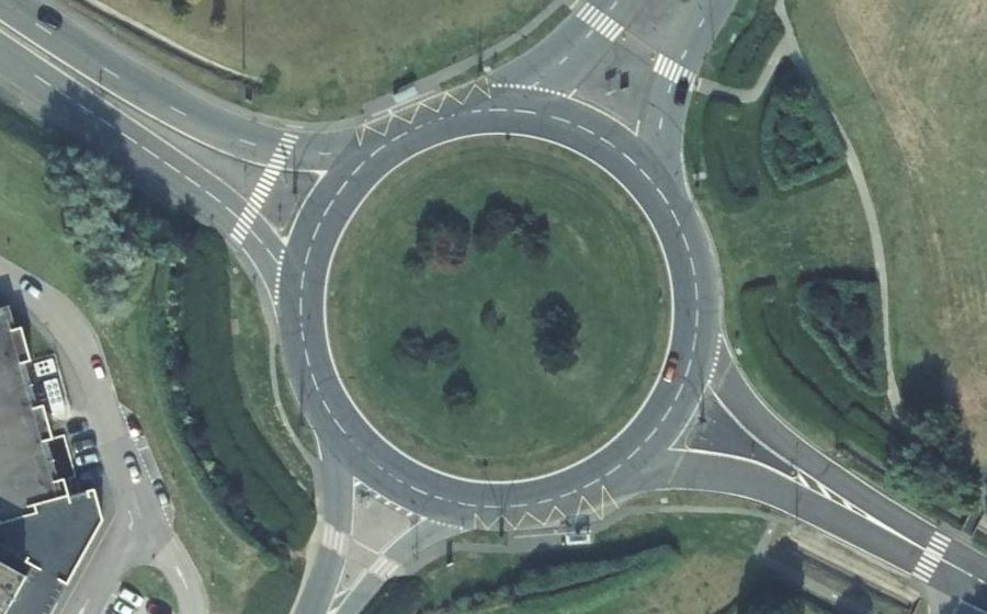 Vue aérienne du Rond-Point des Sapins