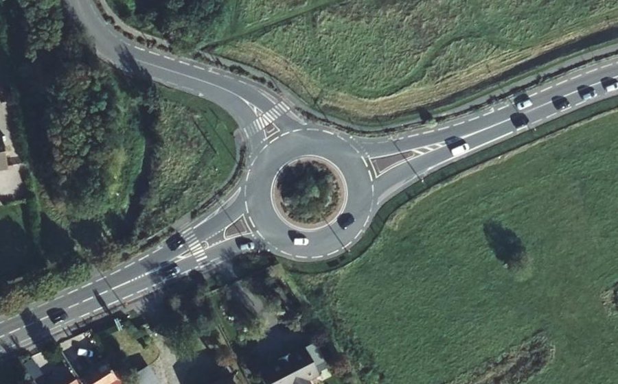 Vue aérienne du Rond-Point du Fort Nieulay