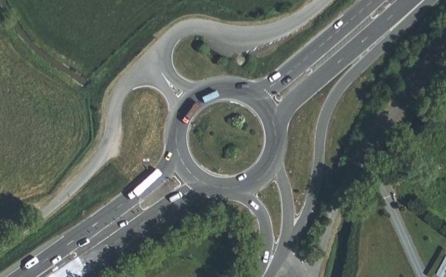 Vue aérienne du Rond-Point du Fleuret