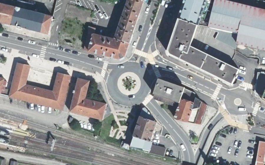 Vue aérienne du Rond-Point de l'Europe