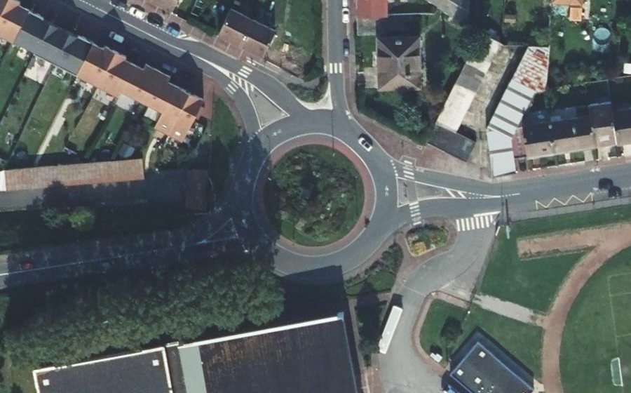 Vue aérienne du Giratoire Poyé