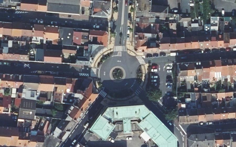 Vue aérienne du Place d'Alsace
