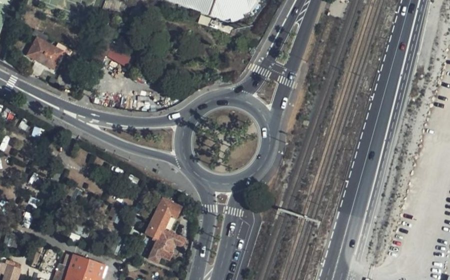 Vue aérienne du Rond-Point de la Mer