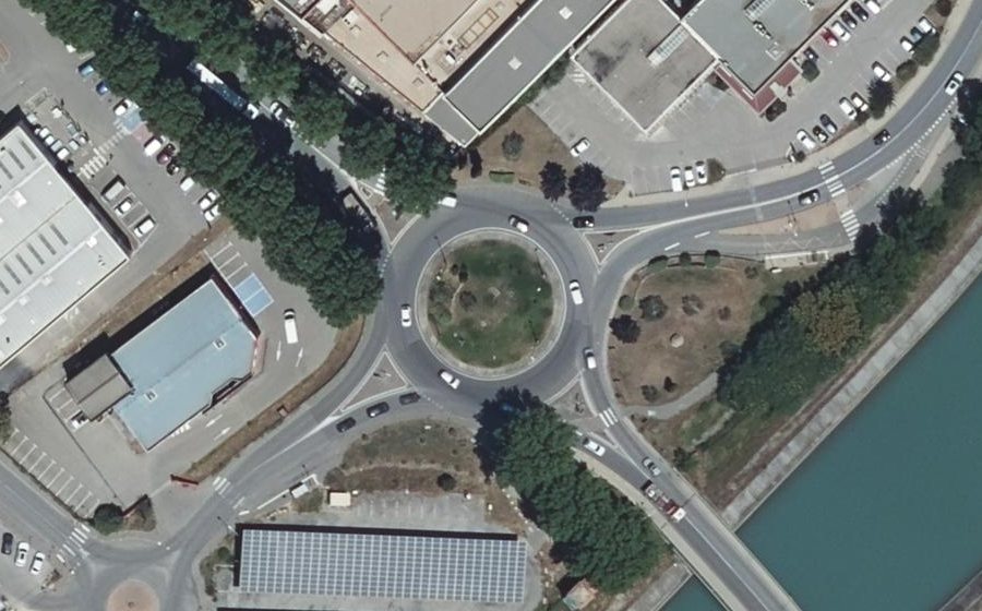 Vue aérienne du Rond-Point des Médaillés Militaires
