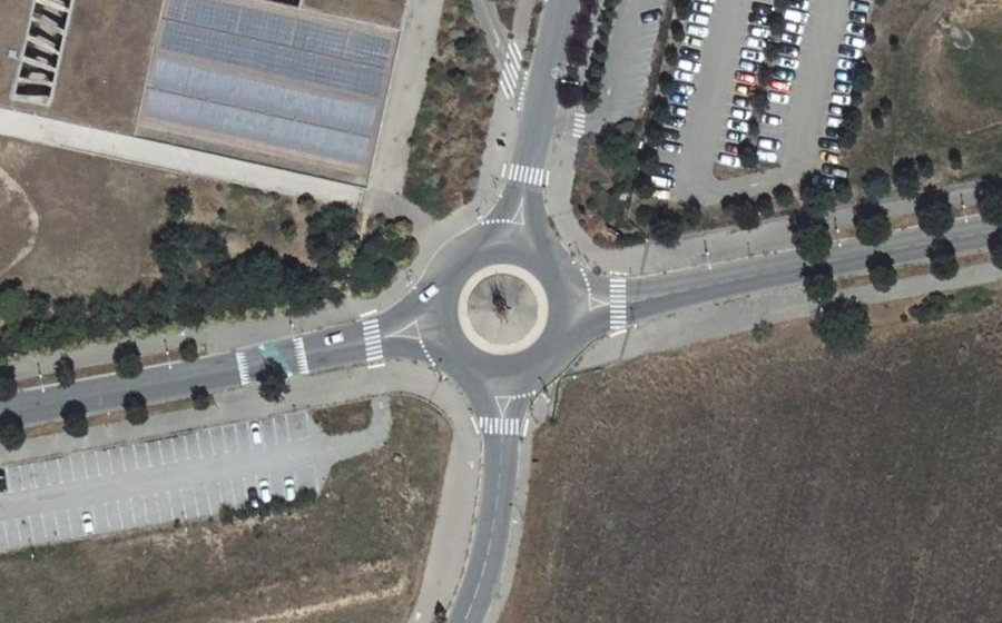 Vue aérienne du Rond-Point de la Connaissance Universelle