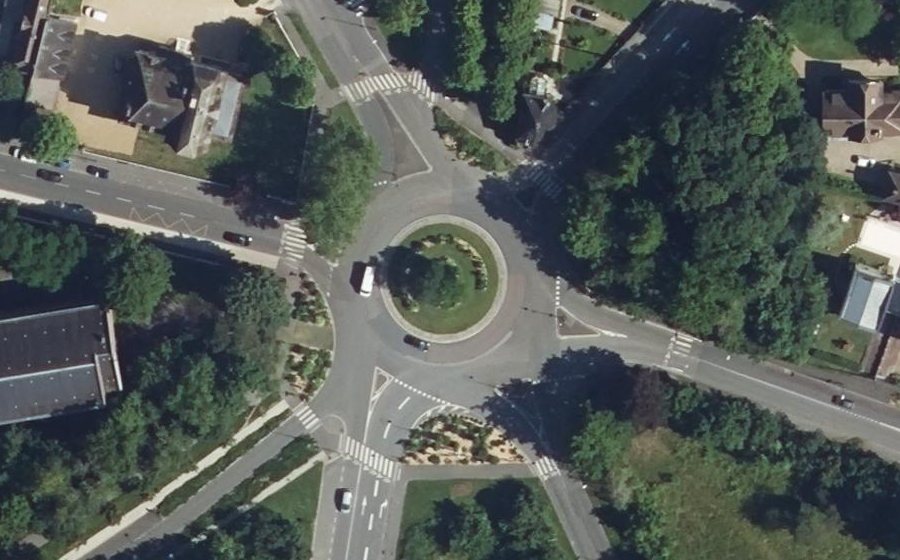 Vue aérienne du Carrefour des Nations Unies