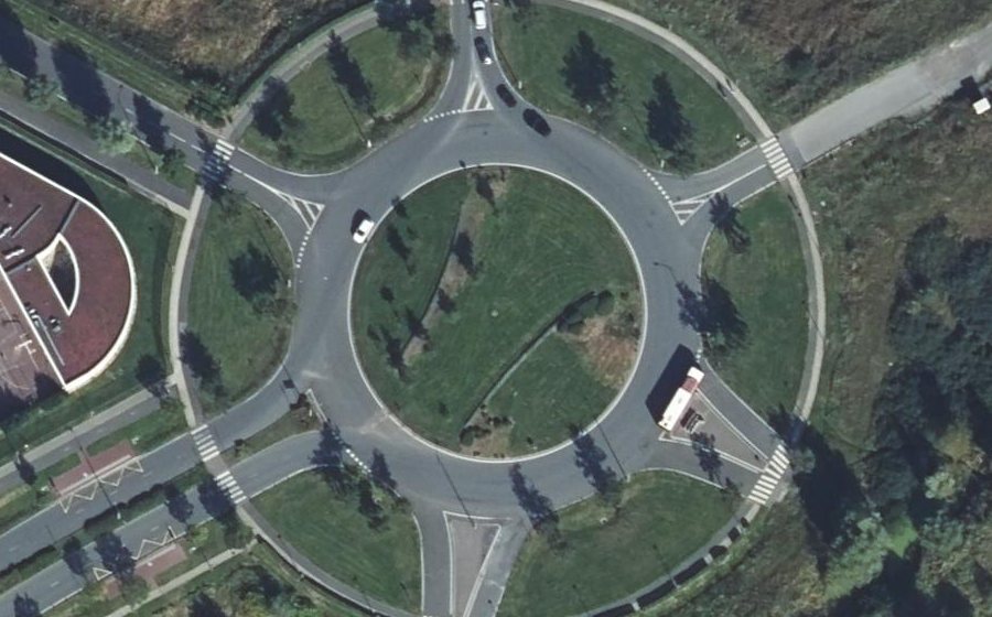 Vue aérienne du Giratoire Jean Dausset