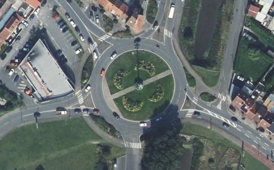Vue aérienne du Rond-Point de la Nouvelle France
