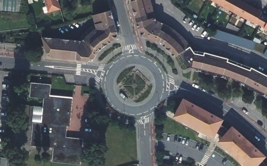 Vue aérienne du Rond-Point de Tombouctou