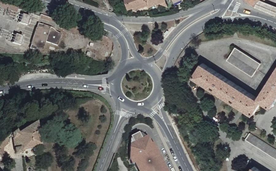 Vue aérienne du Place du Docteur Caire
