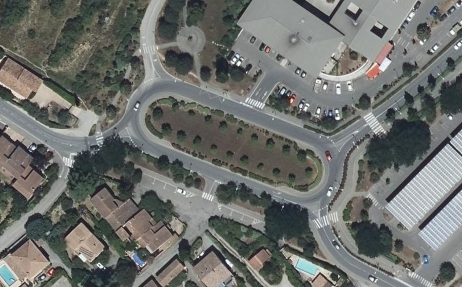 Vue aérienne du Rond-point du Moulin Neuf