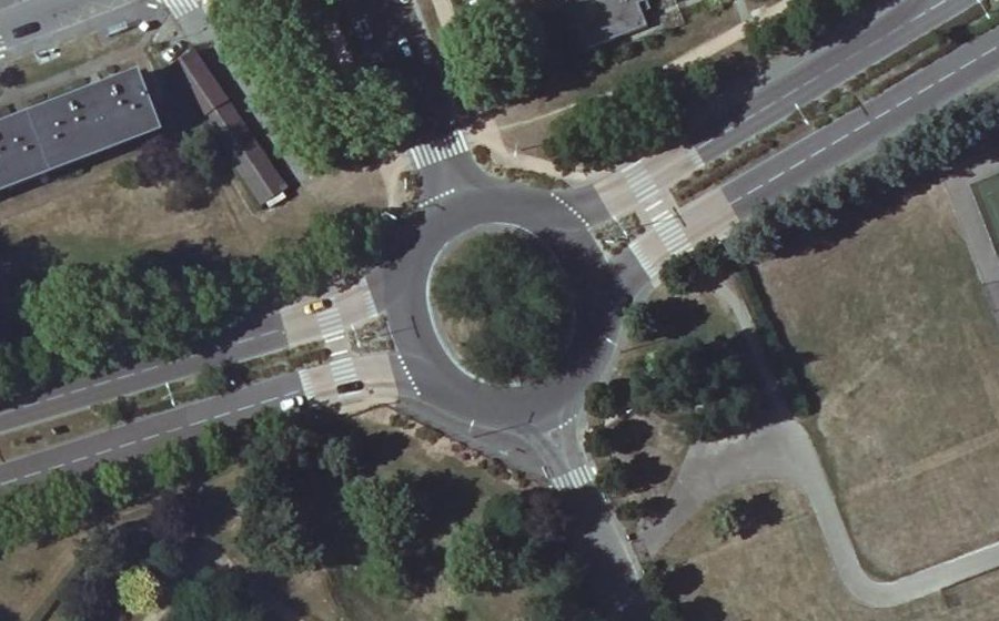 Vue aérienne du Boulevard du 14 Juillet