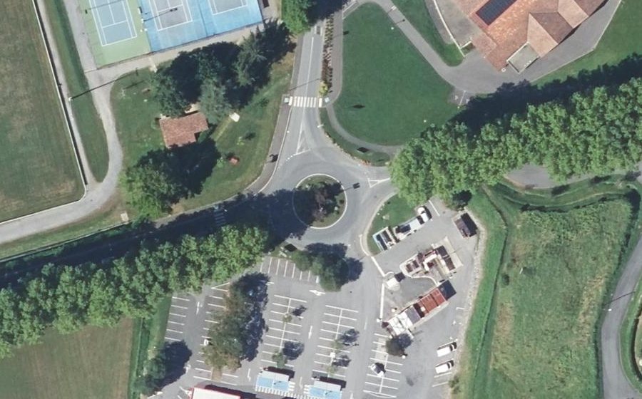 Vue aérienne du Rond-point de Mendeala